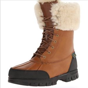 Ralph Lauren NWOT brown leather duck boot